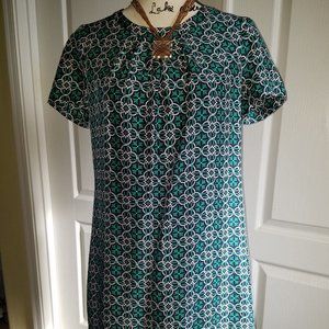 J.Crew Womens Silk Green/Blue Dress Size 6